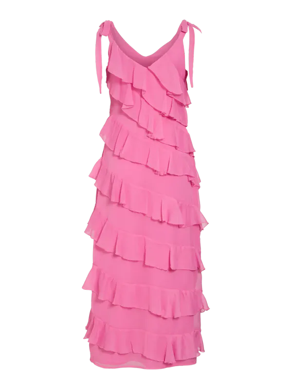 Vila Viluna Wide Strap Ankle Dress Rosa