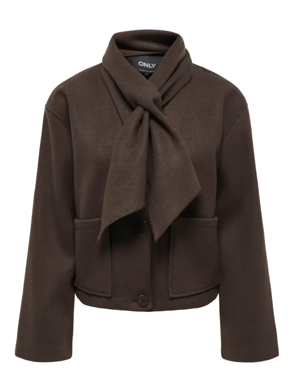 Only Onlcarrie Scarf Jacket Brun (Forhåndsbestilling)