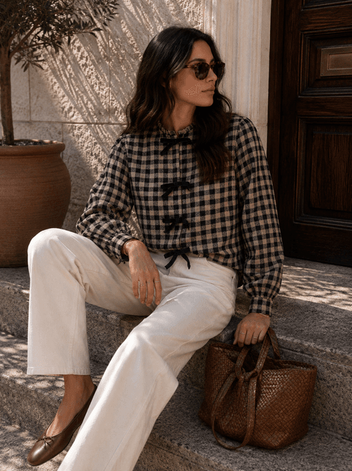 Hovedbilde Only Onlfrida Check Bow Detail Rutete Skjorte ...
