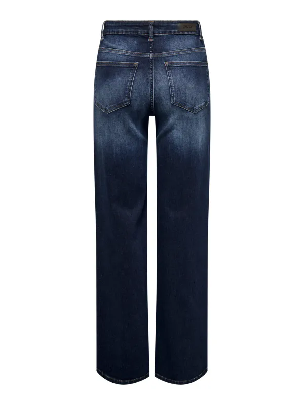 Only Onlmadison Blush High Waist Wide Jeans Dk. Blue 30