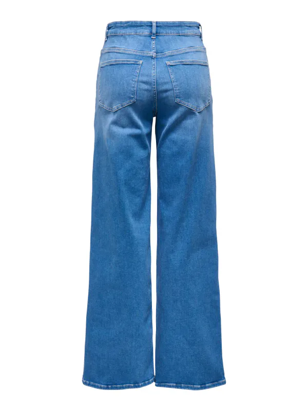 Only Onlmadison Blush High Waist Wide Jeans 32 Special Bright Blue Denim