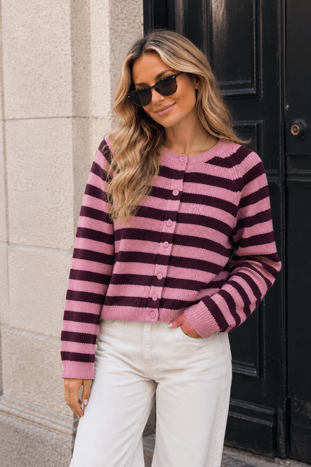 Hovedbilde Aware Awannalise Strikket Stripet Cardigan ...