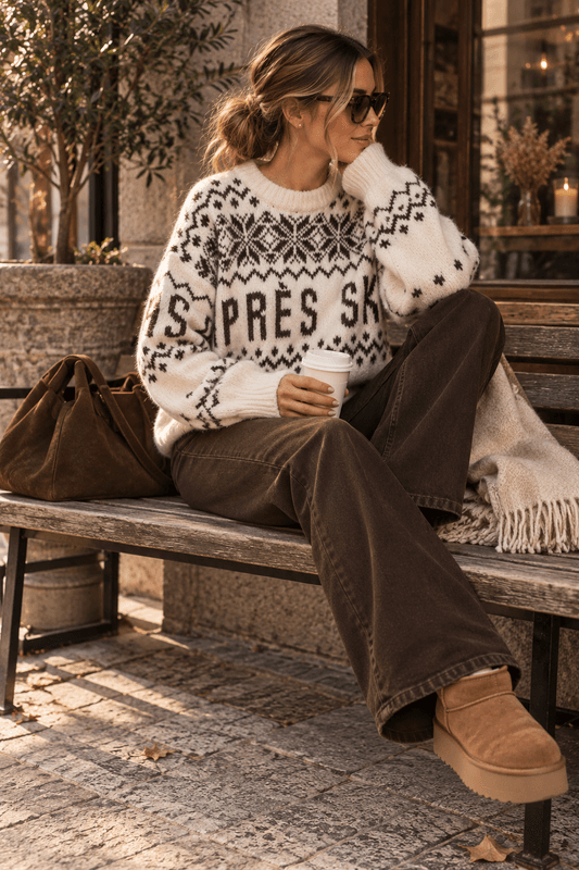 Vero Moda Vmmoritz Apres Ski Strikkegenser Offwhite