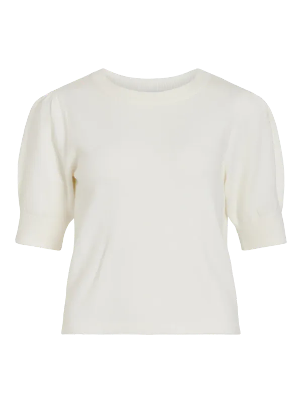 Vila Viviril Knit Top Offwhite