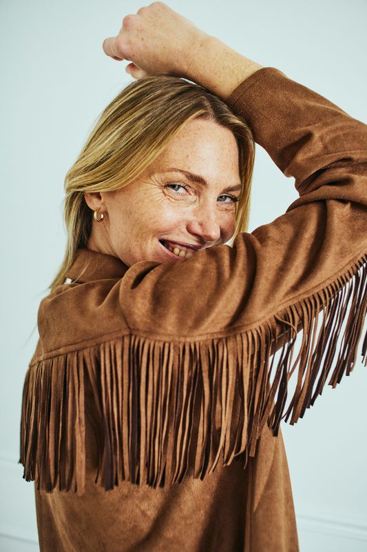 Fqduwa Jacket Moonbeam Faux Suede