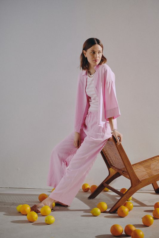 Freequent Fqlava Ankle Pants Rosa