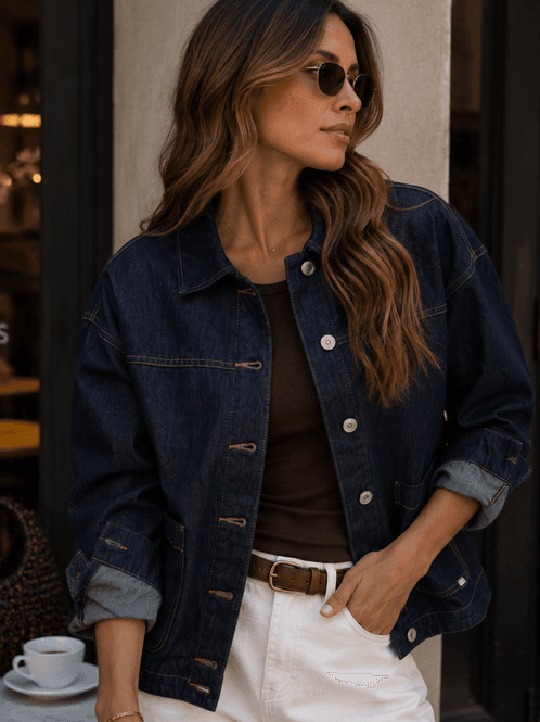 Hovedbilde Vero Moda Vmjamie Denim Shacket Dk.Blue 
