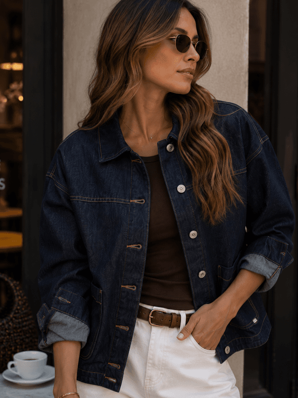 Vero Moda Vmjamie Denim Shacket Dk.Blue 