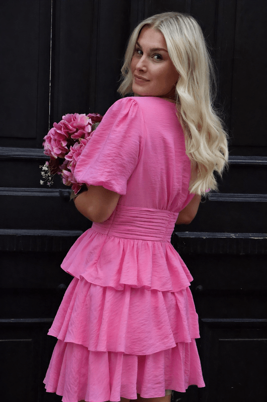 Vero Moda Vmlise  V-Hals Kort Kjole Rosa