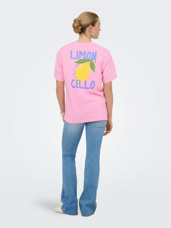 Only Onlelle Printed T-shirt Rosa