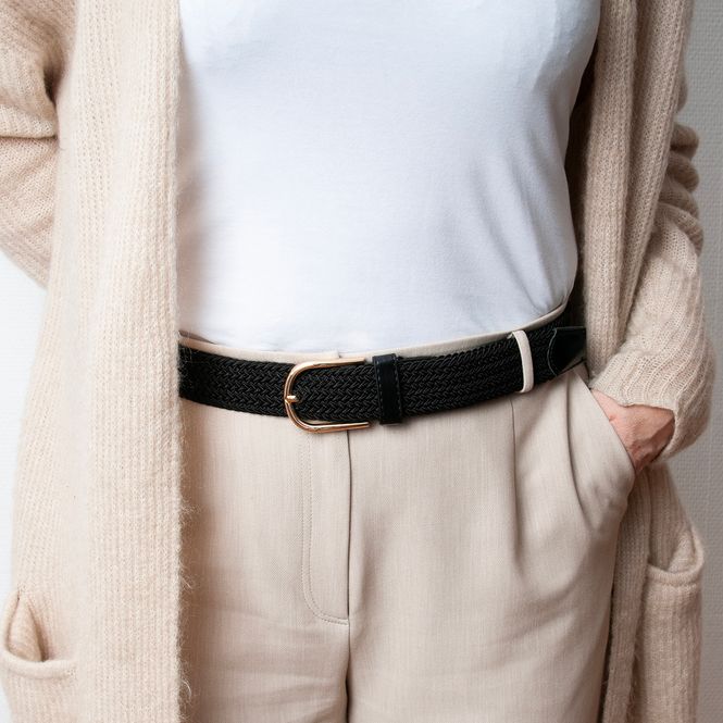 Hovedbilde Belte Flettet Black