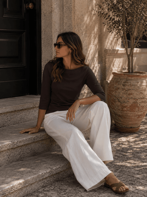 Hovedbilde Vero Moda Vmpanda Myk Basic Topp i Modal Brun