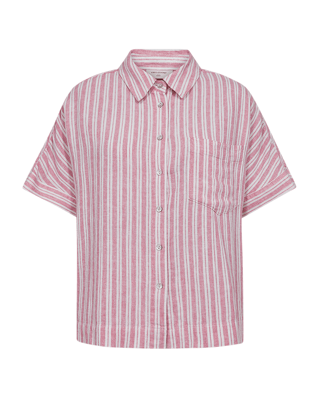 Freequent Fqlava Shirt Stripete Linskjorte Rosa