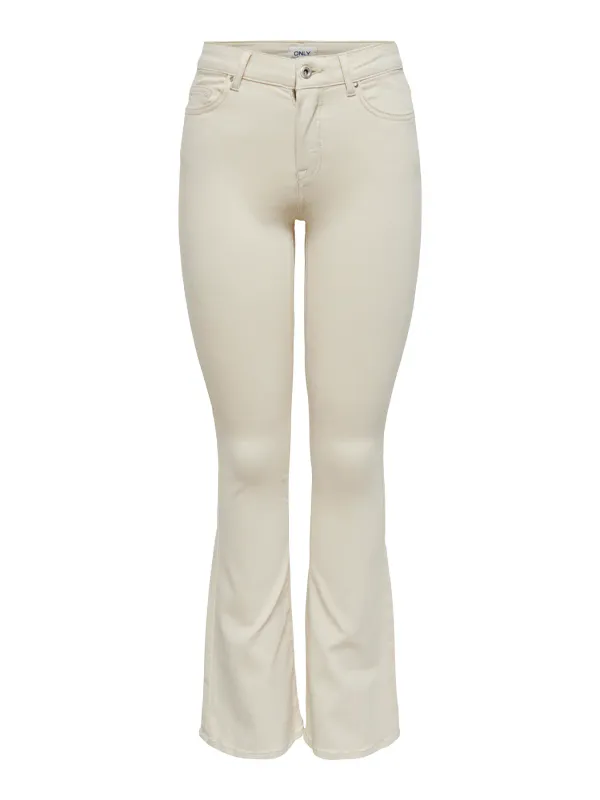 Only Blush Flared Jeans Ecru 32