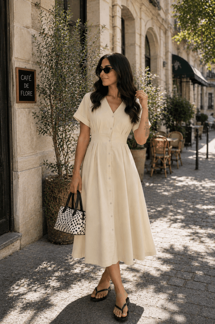 Hovedbilde Vero Moda Vmada Pleat Midi Kjole Gul