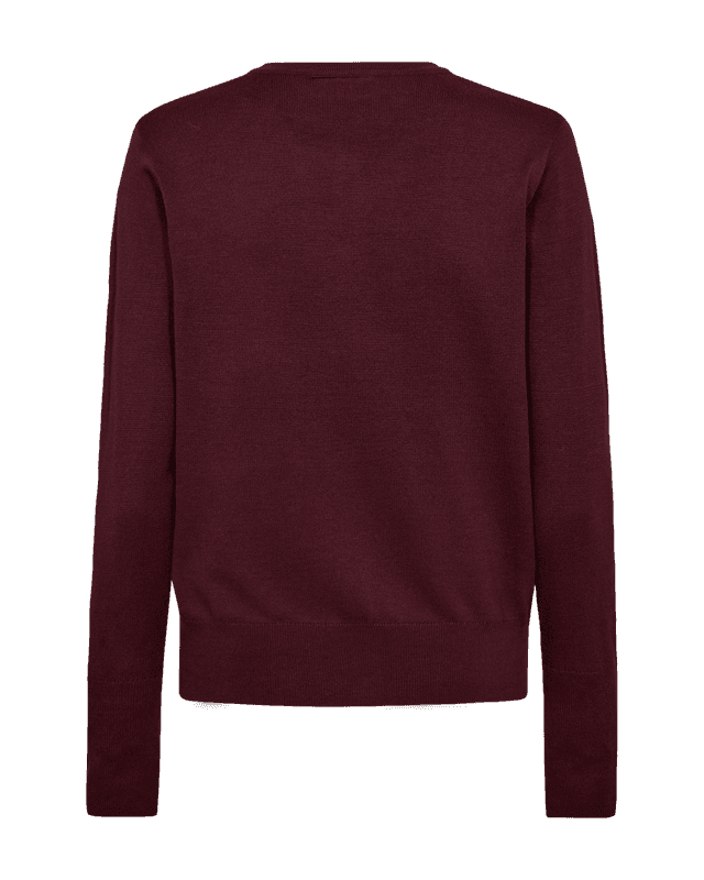 Freequent Fqkatie Cardigan Med Gullknapper Burgunder