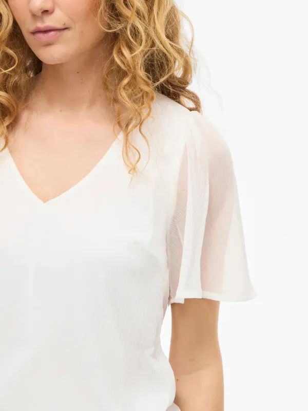Vila Vifalia Bluse Hvit