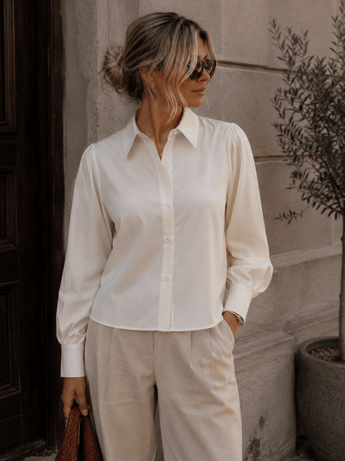 Hovedbilde Vila Vienna Sateng Bluse Offwhite