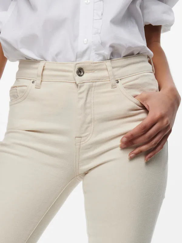 Only Blush Flared Jeans Ecru 30